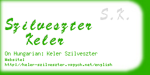 szilveszter keler business card
